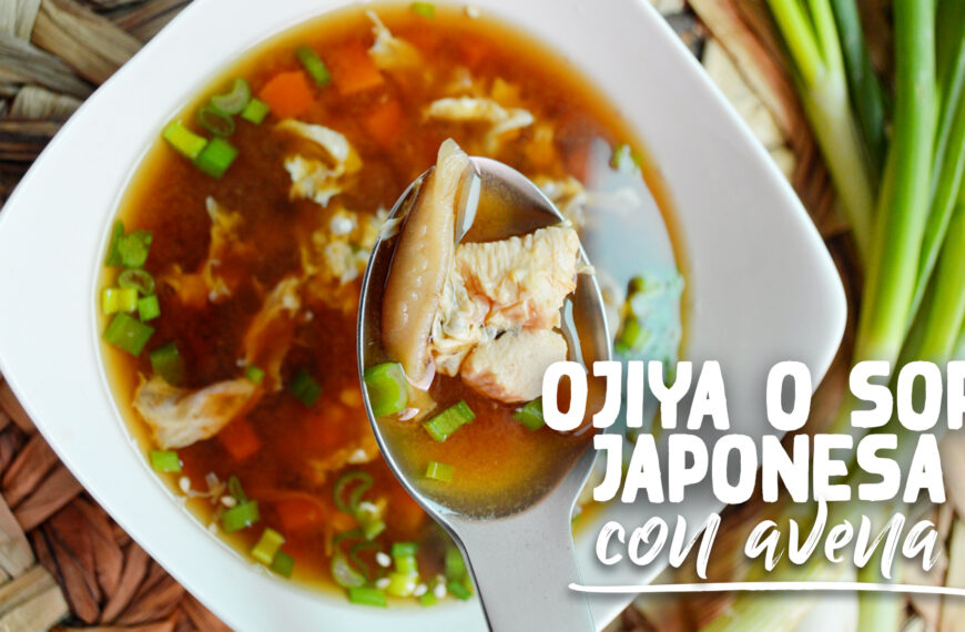Ojiya o sopa japonesa con vegetales