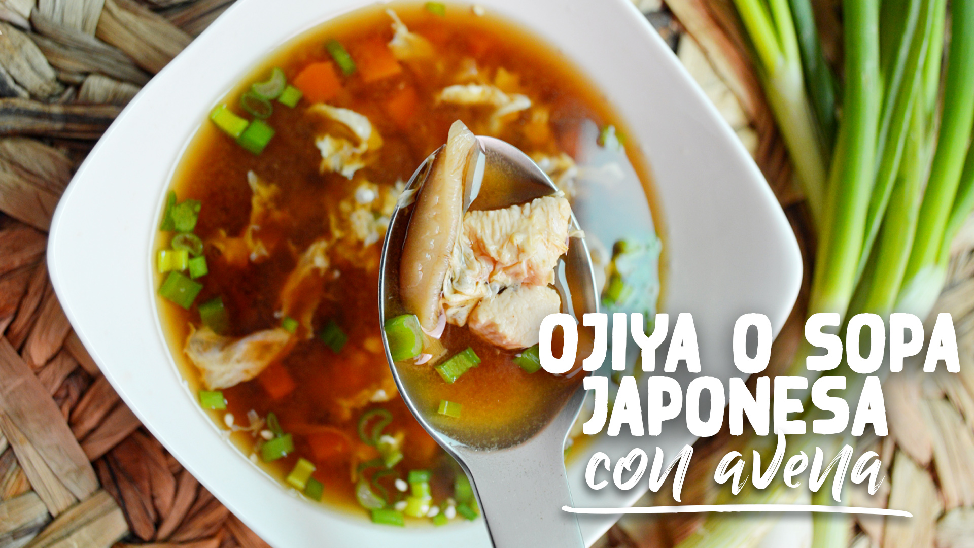Ojiya o sopa japonesa con vegetales