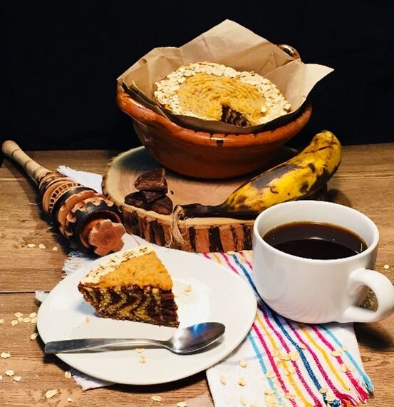 Pan de Cazuela con chocolate oaxaqueño y plátano