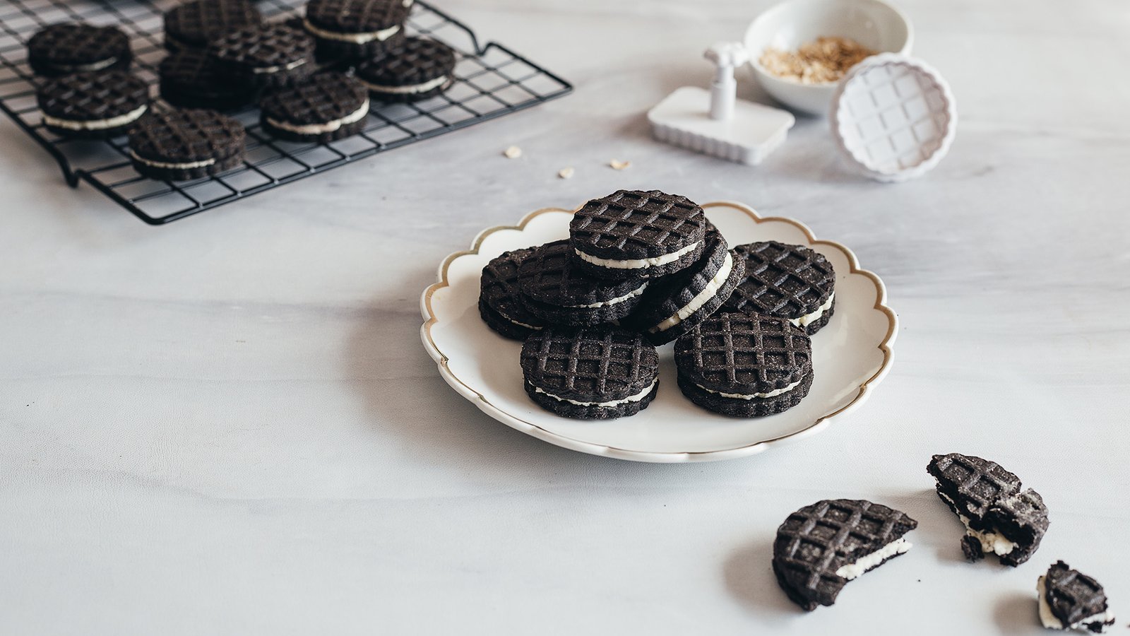 OAT-reo de Avena: Galleta tipo Oreo  de Avena Veganas