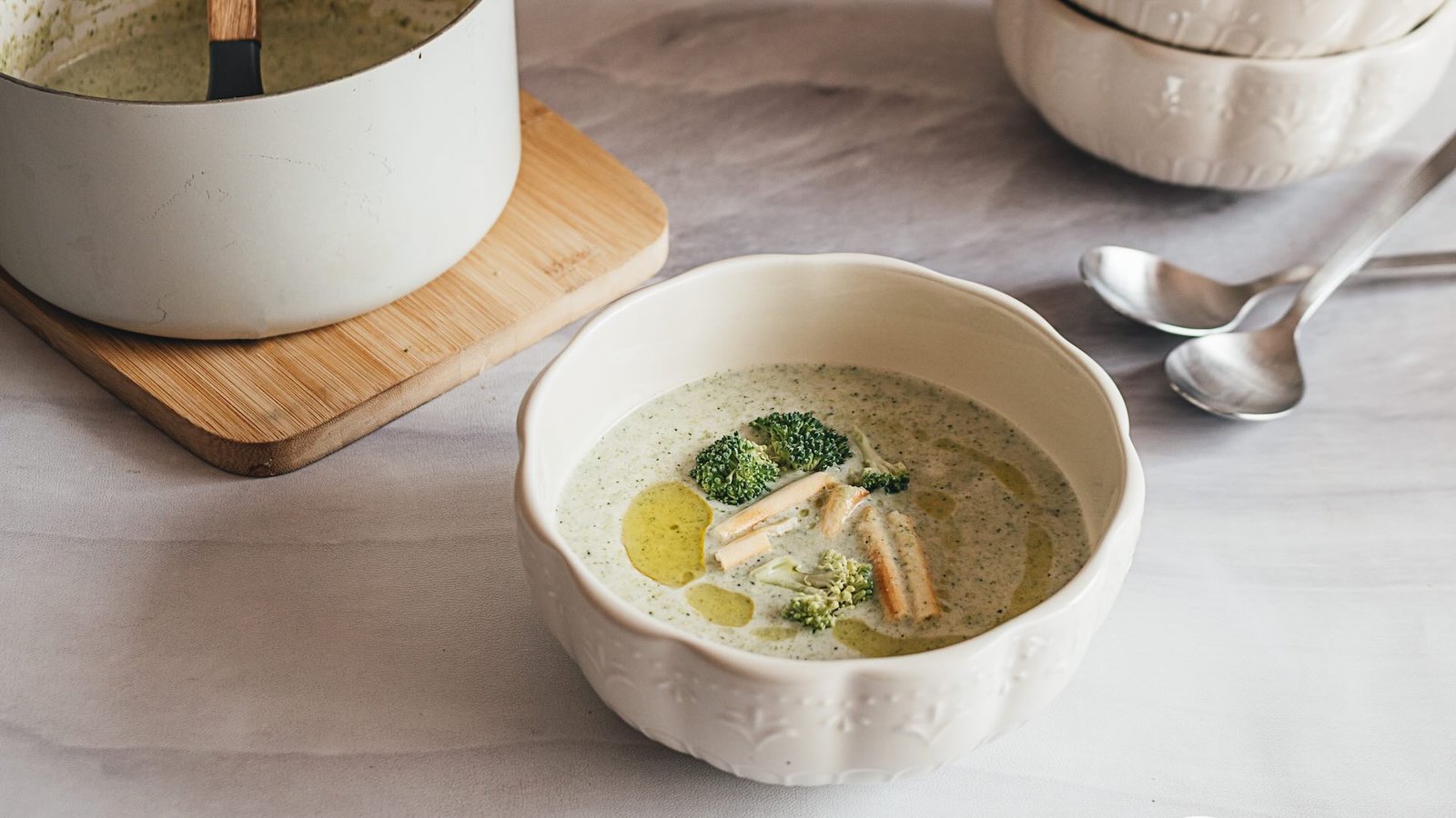 Sopa Cremosa Brócoli y Avena   